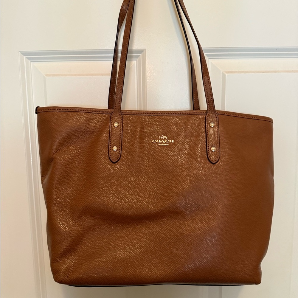 Coach Tan Leather Tote Bag